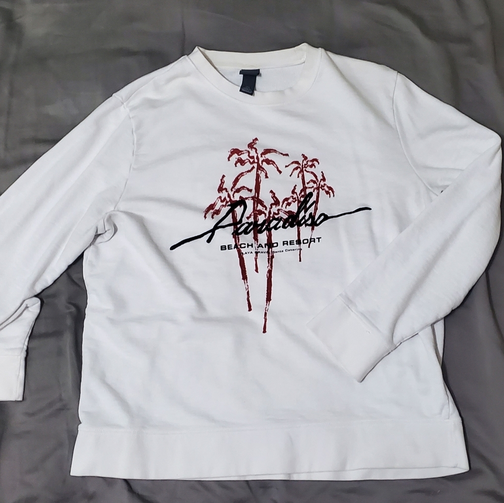 H&M White Sweater Tee